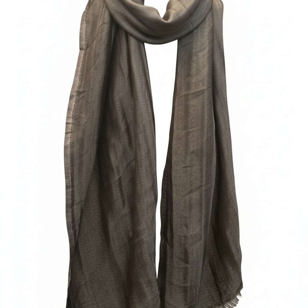Ann Taylor Loft Brown Sheer Scarf with Subtle Sparkle